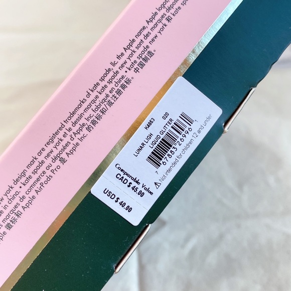 Kate Spade Sliver glitter airpod pro case - Picture 11 of 12